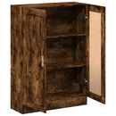 bogskab 82,5x30,5x115 cm konstrueret træ røget egetræ