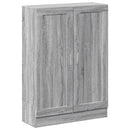 bogskab 82,5x30,5x115 cm konstrueret træ grå sonoma-eg