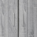 bogskab 82,5x30,5x115 cm konstrueret træ grå sonoma-eg