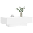 sofabord 100x49,5x31 cm konstrueret træ hvid