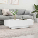sofabord 100x49,5x31 cm konstrueret træ hvid