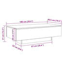 sofabord 100x49,5x31 cm konstrueret træ betongrå