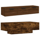 sofabord 100x49,5x31 cm konstrueret træ røget egetræsfarve