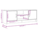 tv-bord 102x30x37,5 cm konstrueret træ hvid