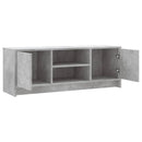 tv-bord 102x30x37,5 cm konstrueret træ betongrå