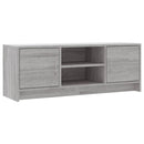 tv-bord 102x30x37,5 cm konstrueret træ grå sonoma-eg