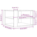 sofabord 58x58x40 cm konstrueret træ sonoma-eg