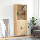 højskab 69,5x34x180 cm konstrueret træ sonoma-eg