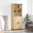 højskab 69,5x34x180 cm konstrueret træ sonoma-eg