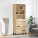 højskab 69,5x34x180 cm konstrueret træ sonoma-eg