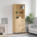 højskab 69,5x34x180 cm konstrueret træ sonoma-eg