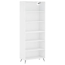 reol 69,5x32,5x180 cm konstrueret træ hvid