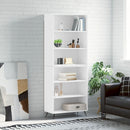 reol 69,5x32,5x180 cm konstrueret træ hvid