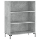 reol 69,5x32,5x180 cm konstrueret træ betongrå
