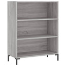 reol 69,5x32,5x180 cm konstrueret træ grå sonoma-eg