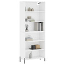reol 69,5x32,5x180 cm konstrueret træ hvid
