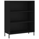 reol 69,5x32,5x180 cm konstrueret træ sort