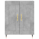 højskab 69,5x34x180 cm konstrueret træ betongrå
