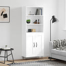 højskab 69,5x34x180 cm konstrueret træ hvid