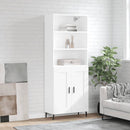 højskab 69,5x34x180 cm konstrueret træ hvid