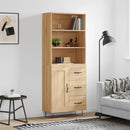 højskab 69,5x34x180 cm konstrueret træ sonoma-eg