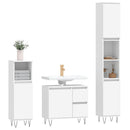 møbelsæt til badeværelse 3 dele konstrueret træ hvid