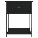 sengeborde 2 stk. 44x45x58 cm konstrueret træ sort