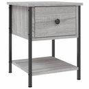sengebord 2 stk. 34x35,5x45 cm konstrueret træ grå sonoma-eg