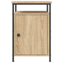 sengeborde 2 stk. 40x42x60 cm konstrueret træ sonoma-eg