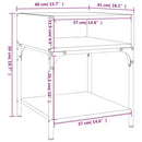 sengeborde 2 stk. 40x41x50 cm konstrueret træ sonoma-eg