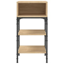 sengeborde 2 stk. 35x34,5x70 cm konstrueret træ sonoma-eg