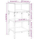 sengeborde 2 stk. 35x34,5x70 cm konstrueret træ sonoma-eg
