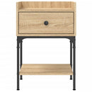sengeborde 2 stk. 40,5x31x60 cm konstrueret træ sonoma-eg