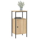 sengeborde 2 stk. 41x31x80 cm konstrueret træ sonoma-eg