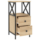 sengebord 34x35,5x70 cm konstrueret træ sonoma-eg