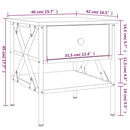 sengebord 40x42x45 cm konstrueret træ sonoma-eg