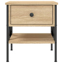 sengeborde 2 stk. 40x42x45 cm konstrueret træ sonoma-eg