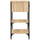 sengeborde 2 stk. 34x36x70 cm konstrueret træ sonoma-eg