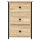 sengeborde 2 stk. 40x36x60 cm konstrueret træ sonoma-eg