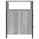 sengeborde 2 stk. 44x45x60 cm konstrueret træ grå sonoma-eg