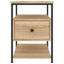 sengeborde 2 stk. 40x42x56 cm konstrueret træ sonoma-eg