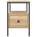 sengeborde 2 stk. 34x36x50 cm konstrueret træ sonoma-eg