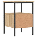 sengeborde 2 stk. 34x36x50 cm konstrueret træ sonoma-eg