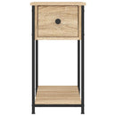 sengeborde 2 stk. 30x60x60 cm konstrueret træ sonoma-eg