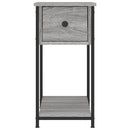 sengeborde 2 stk. 30x60x60 cm konstrueret træ grå sonoma-eg