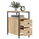 sengeborde 2 stk. 30x60x60 cm konstrueret træ sonoma-eg