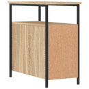 sengeborde 2 stk. 30x60x60 cm konstrueret træ sonoma-eg