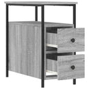 sengeborde 2 stk. 30x60x60 cm konstrueret træ grå sonoma-eg