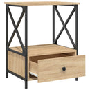 sengeborde 2 stk. 50x41x65 cm konstrueret træ sonoma-eg