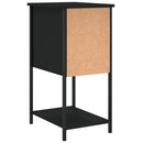 sengeborde 2 stk. 32x42x70 cm konstrueret træ sort